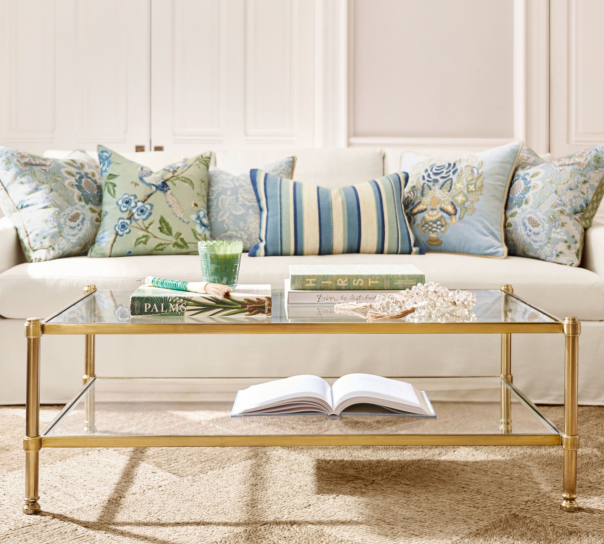 Everson Rectangular Glass Coffee Table (52