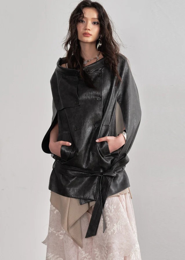 Ebony Flow Cape Jacket