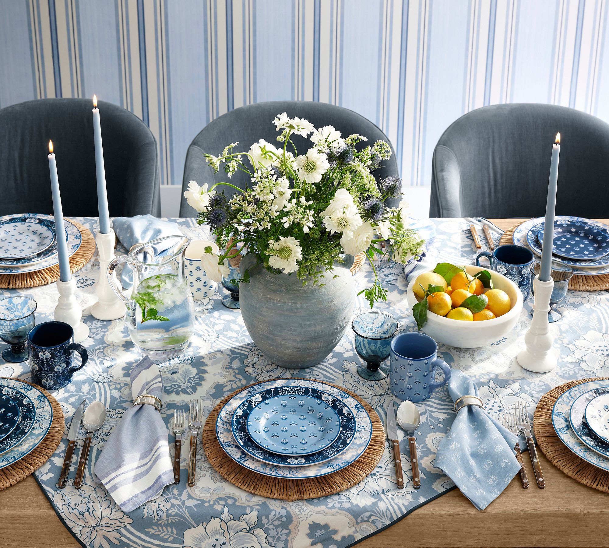 Kravet Arboretum Stoneware Dinner Plates - Set of 4