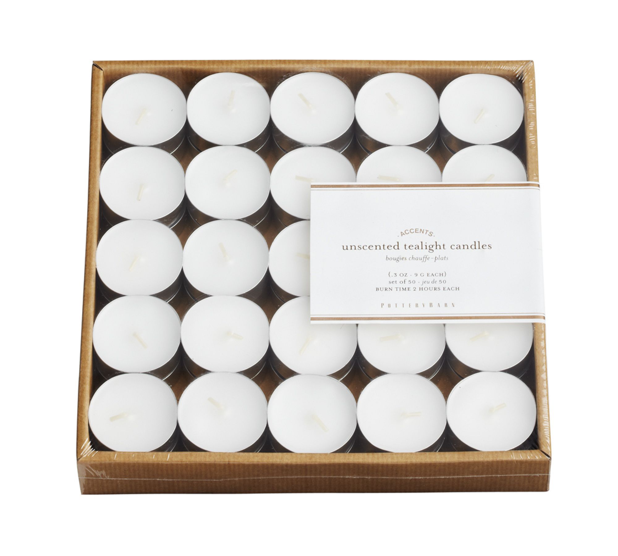Unscented Tealights - Set of 50