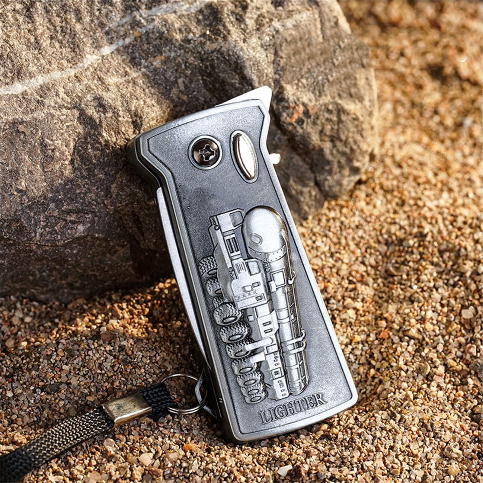 Multi-functional Windproof Lighter with Folding Knife and Bottle Opener