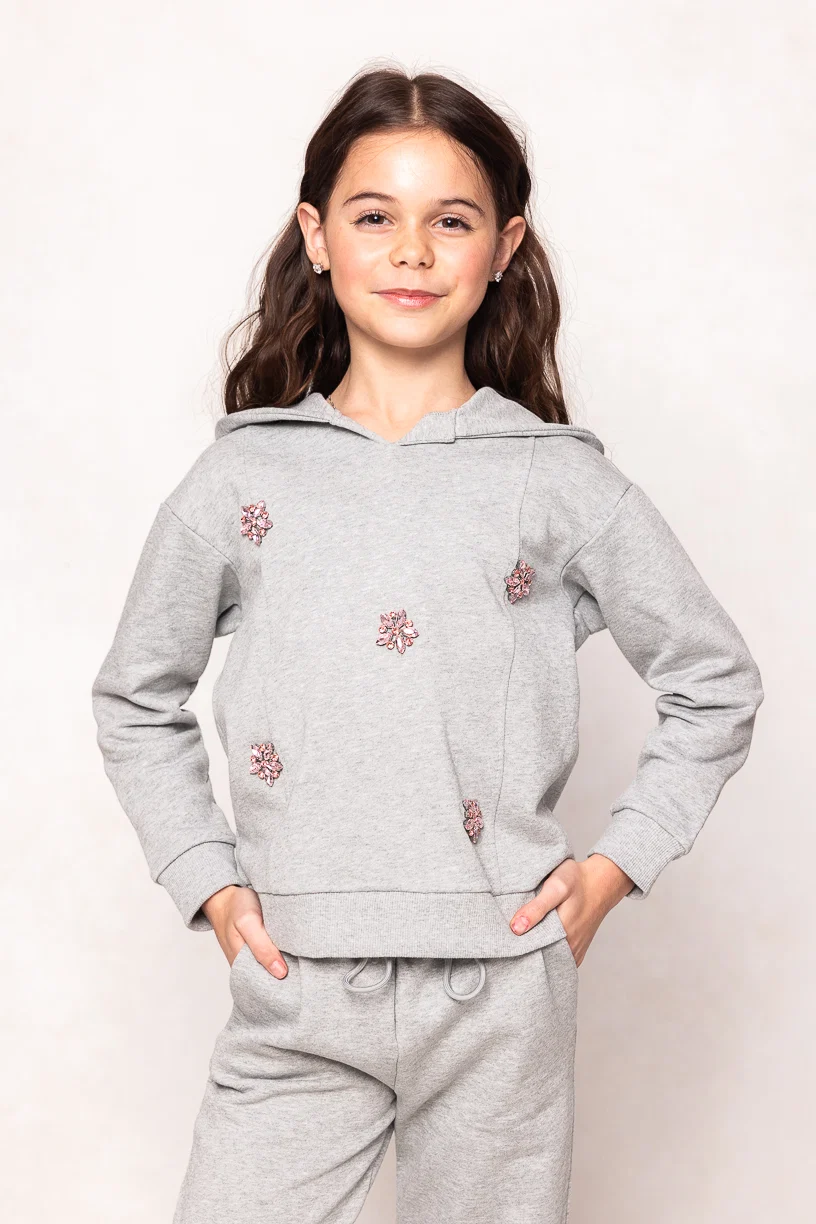 Mini Skylar Hoodie in Heather Gray