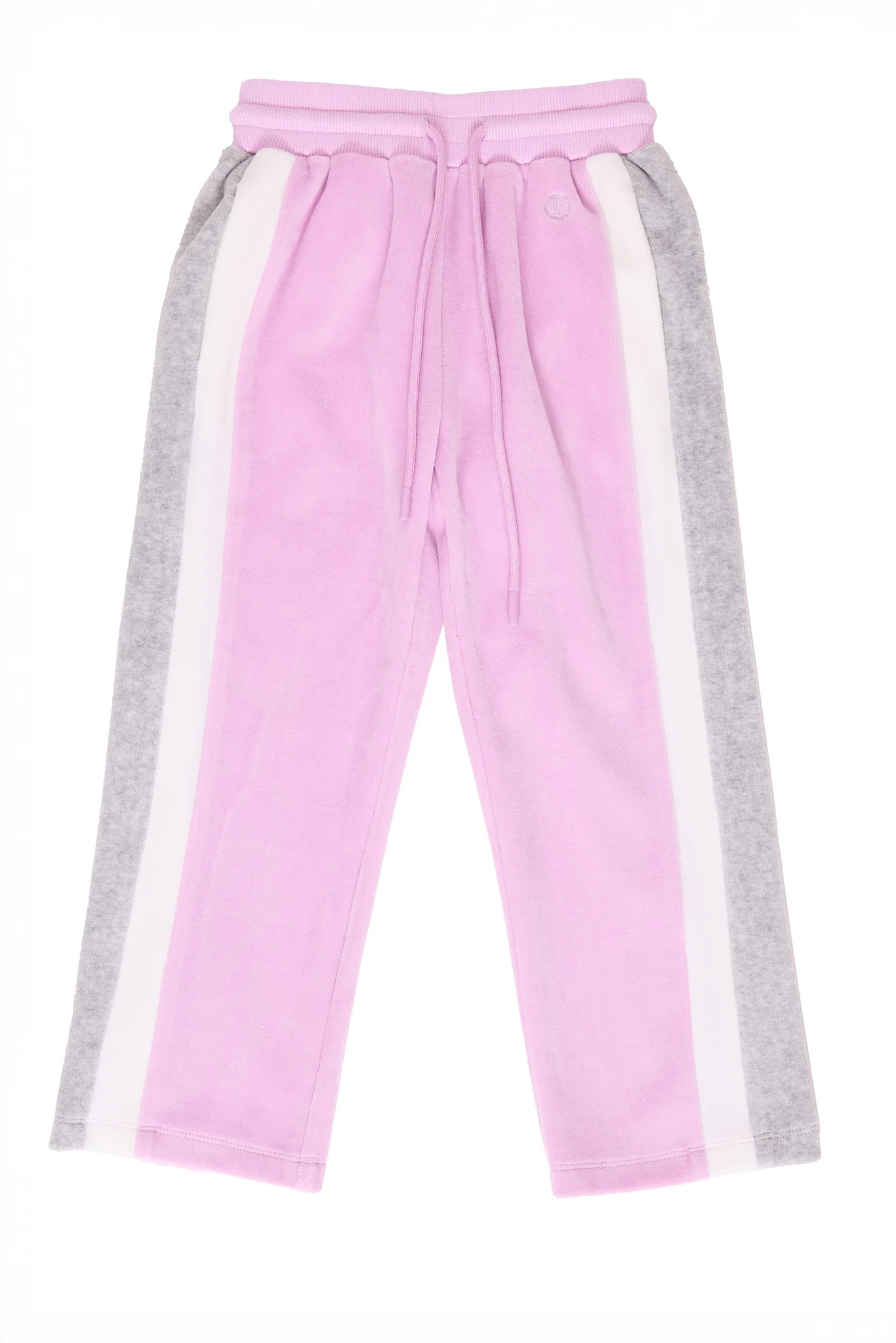 Mini Kailey Velour Track Pants in Pink