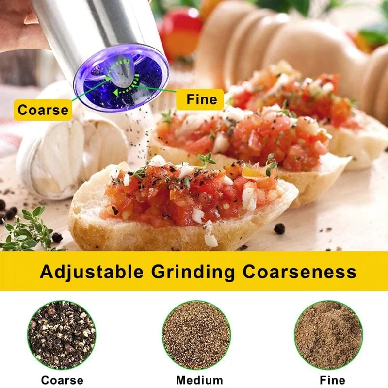 Christmas Sale 49% OFF - Automatic Electric Gravity Induction Salt & Pepper Grinder - BUY 2 GET FREE SHIPPING