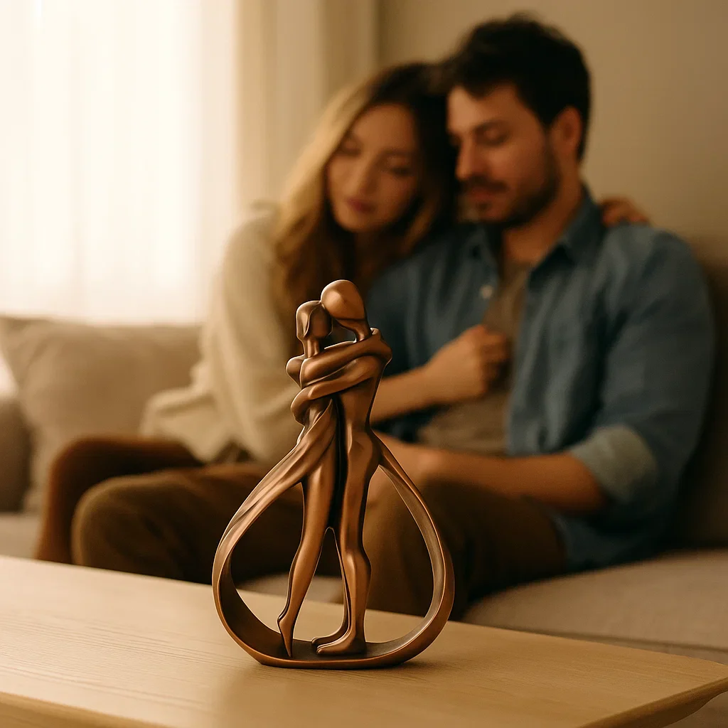 Modern Lovers Sculpture - Symbol Of The Bond