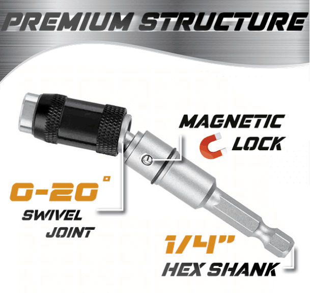 LAST DAY 47% OFFMagnetic swiveling bit tip holder[Buy 3 Get 3 Free]