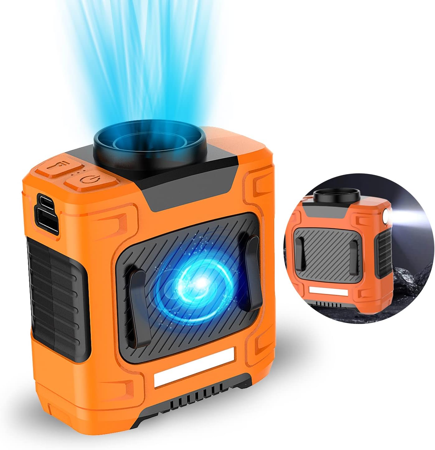 2025 Upgrade Rechargeable Cooling and Heatstroke Prevention Waist Clip Fan Up to 25H