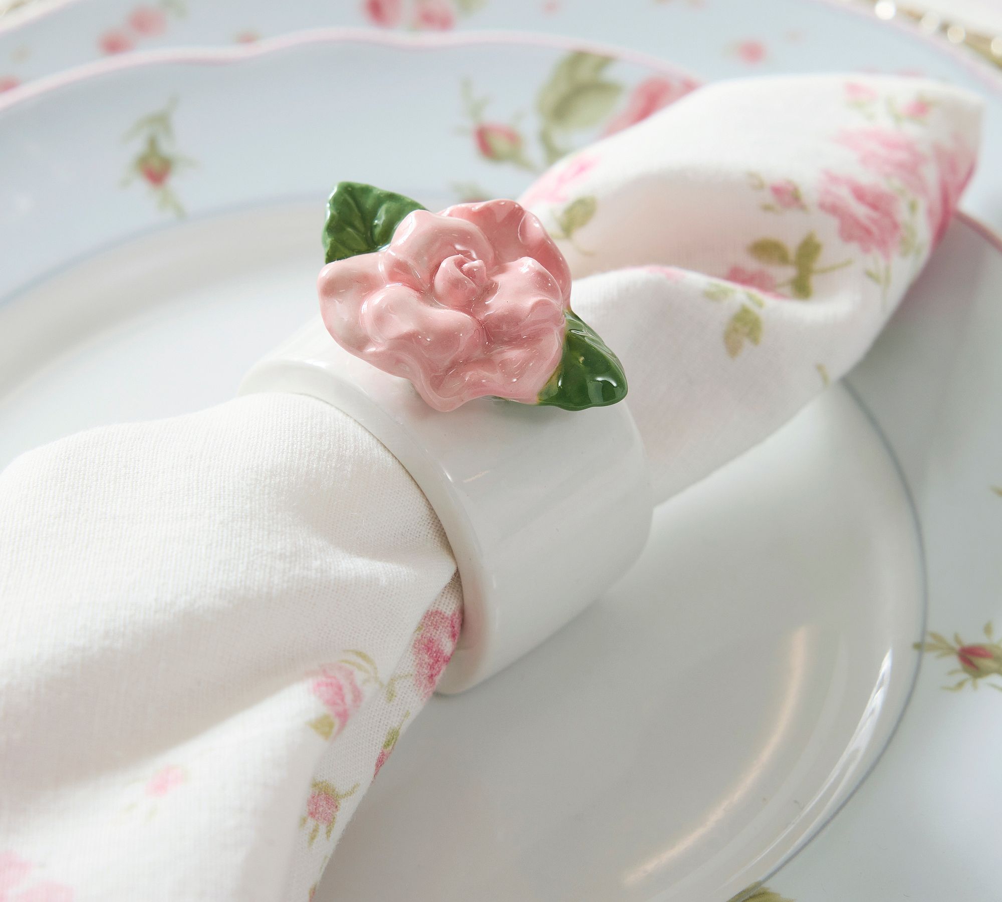 LoveShackFancy Stoneware Napkin Rings - Set of 4