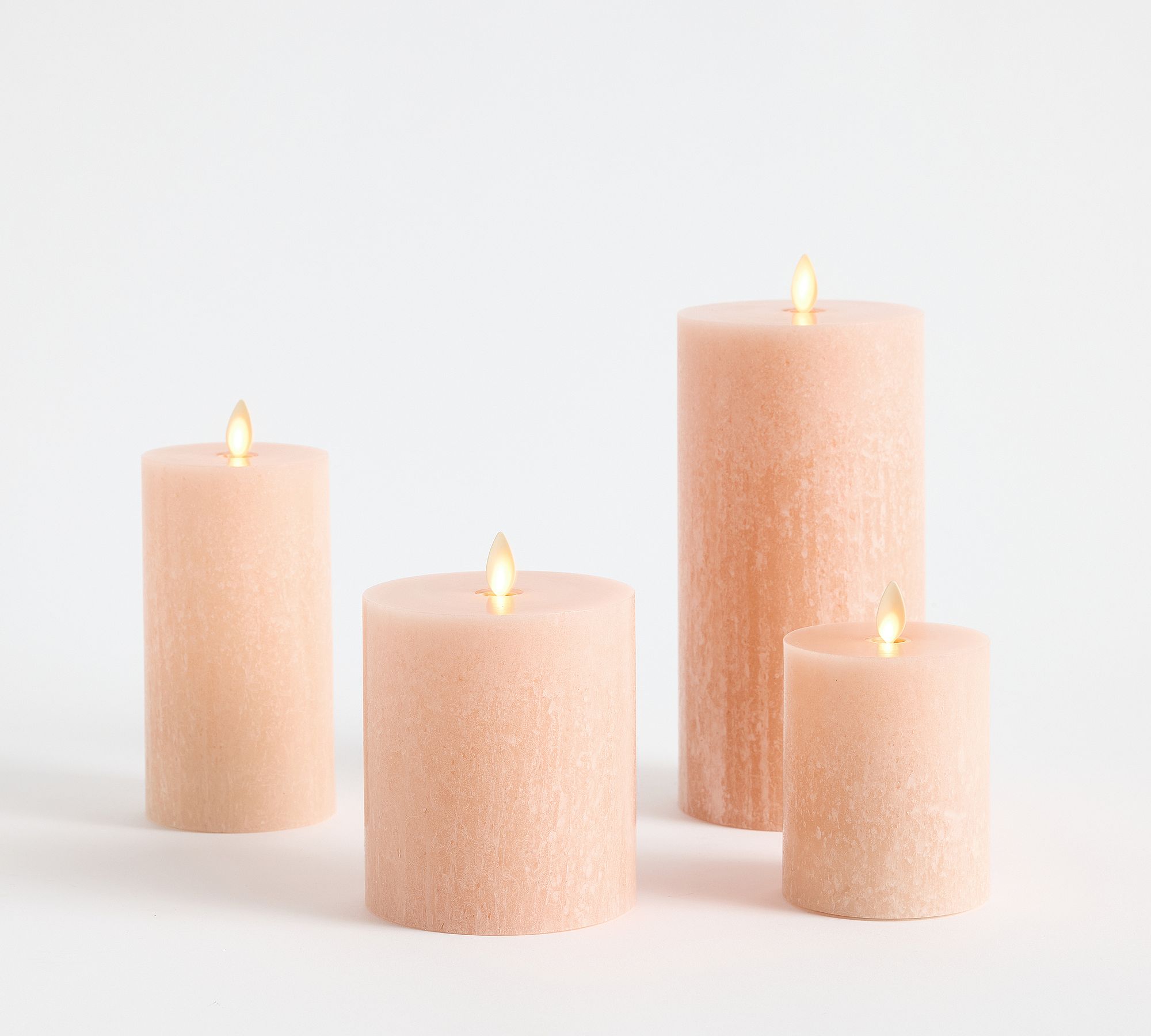 Premium Flickering Flameless Wax Pillar Candle - Salt Washed