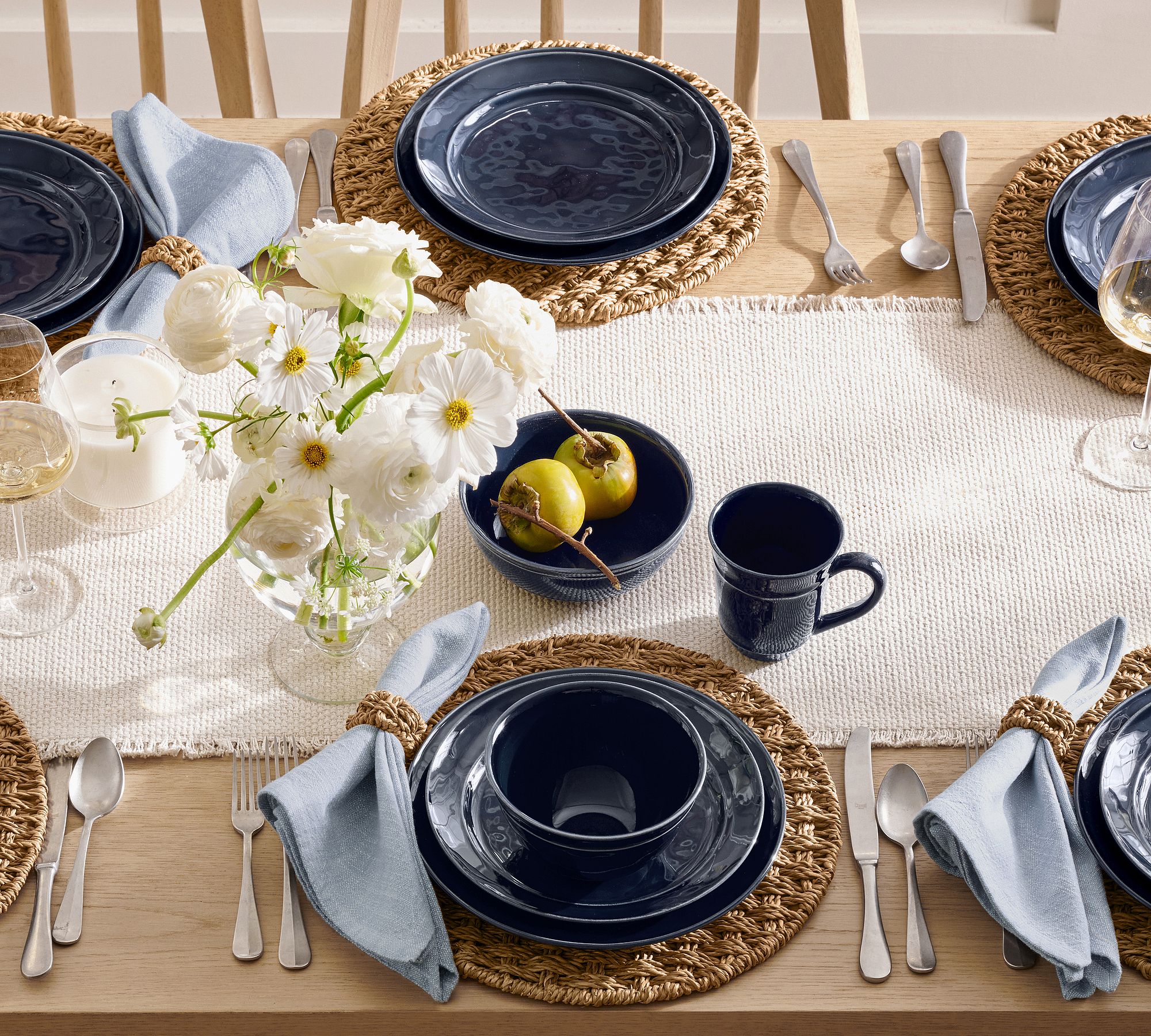 Cambria Handcrafted Stoneware Dinner Plates - Set of 4