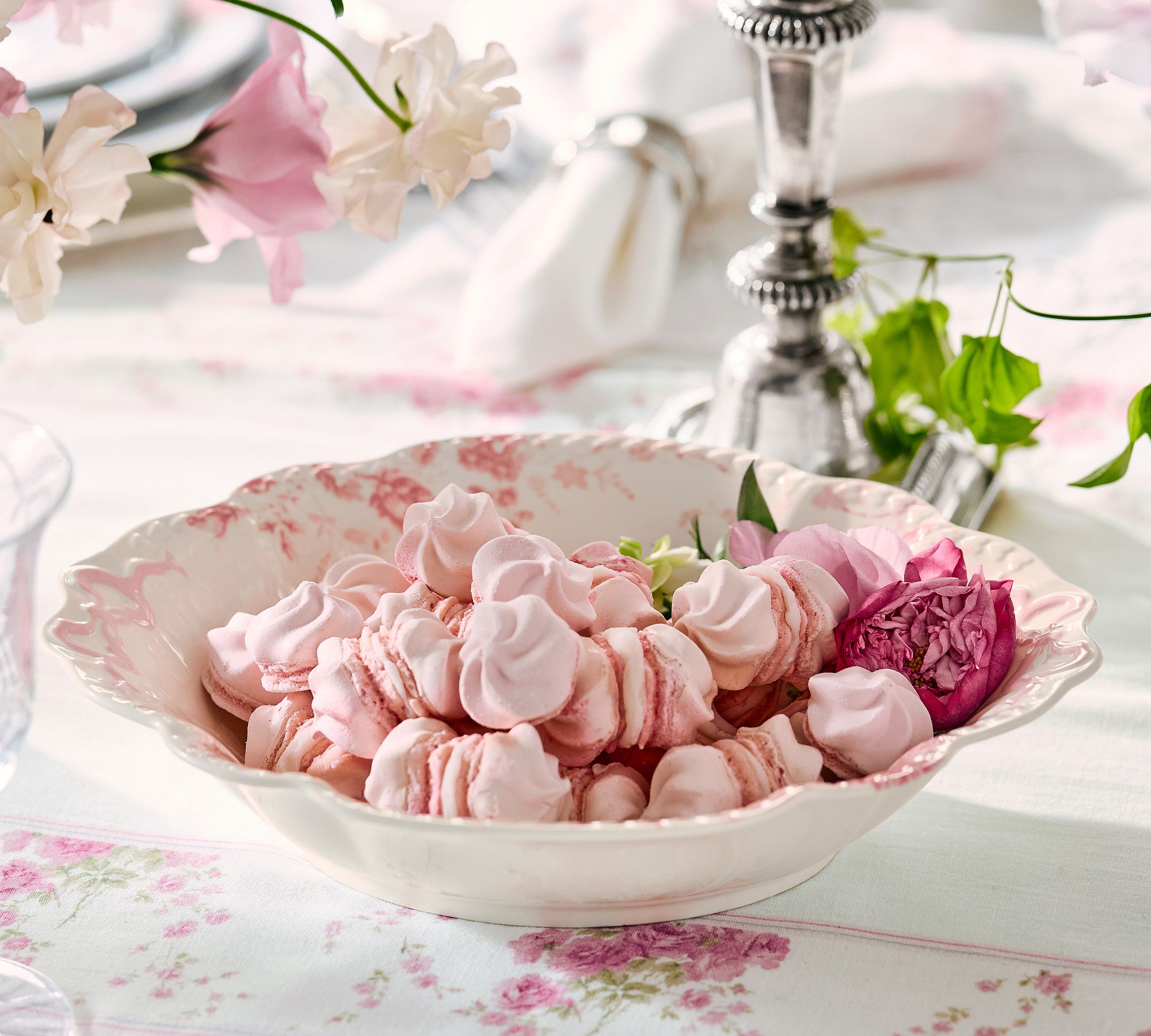 LoveShackFancy Floral Bow Porcelain Serving Bowl