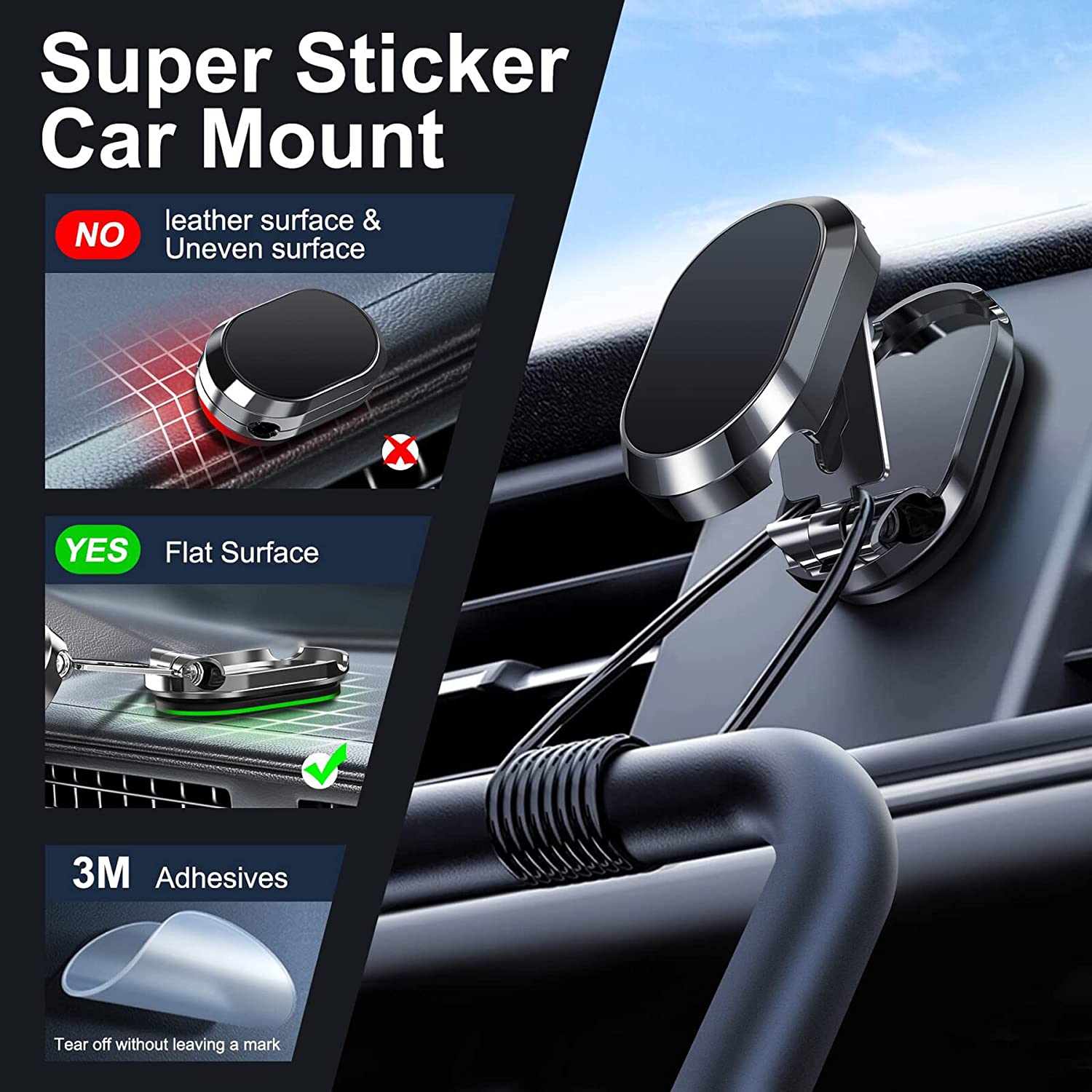 Hot Sale 2023 New Alloy Folding Magnetic Car Phone Holder