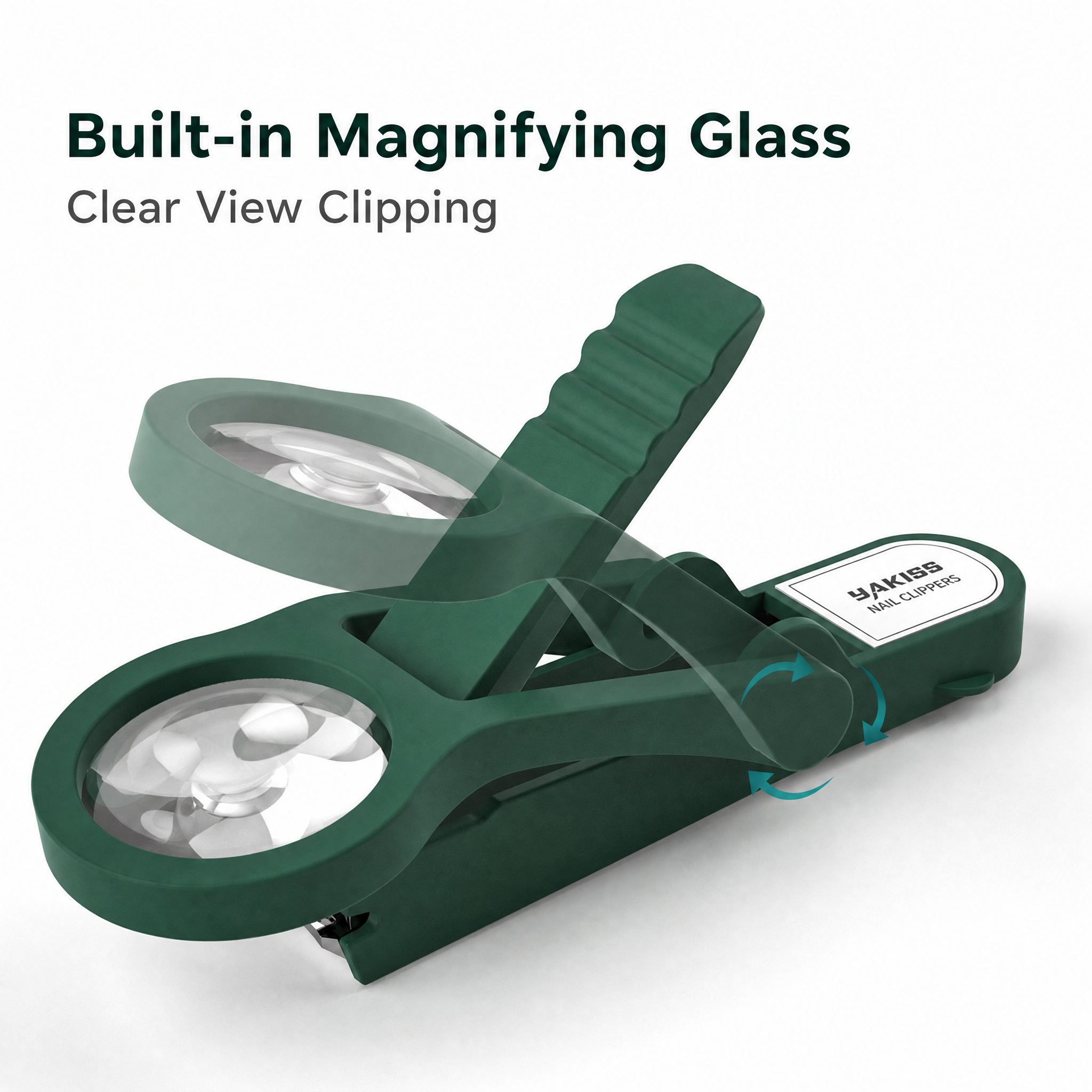 Stainless Steel Nail Clippers with Magnifying Glass And Storage Box