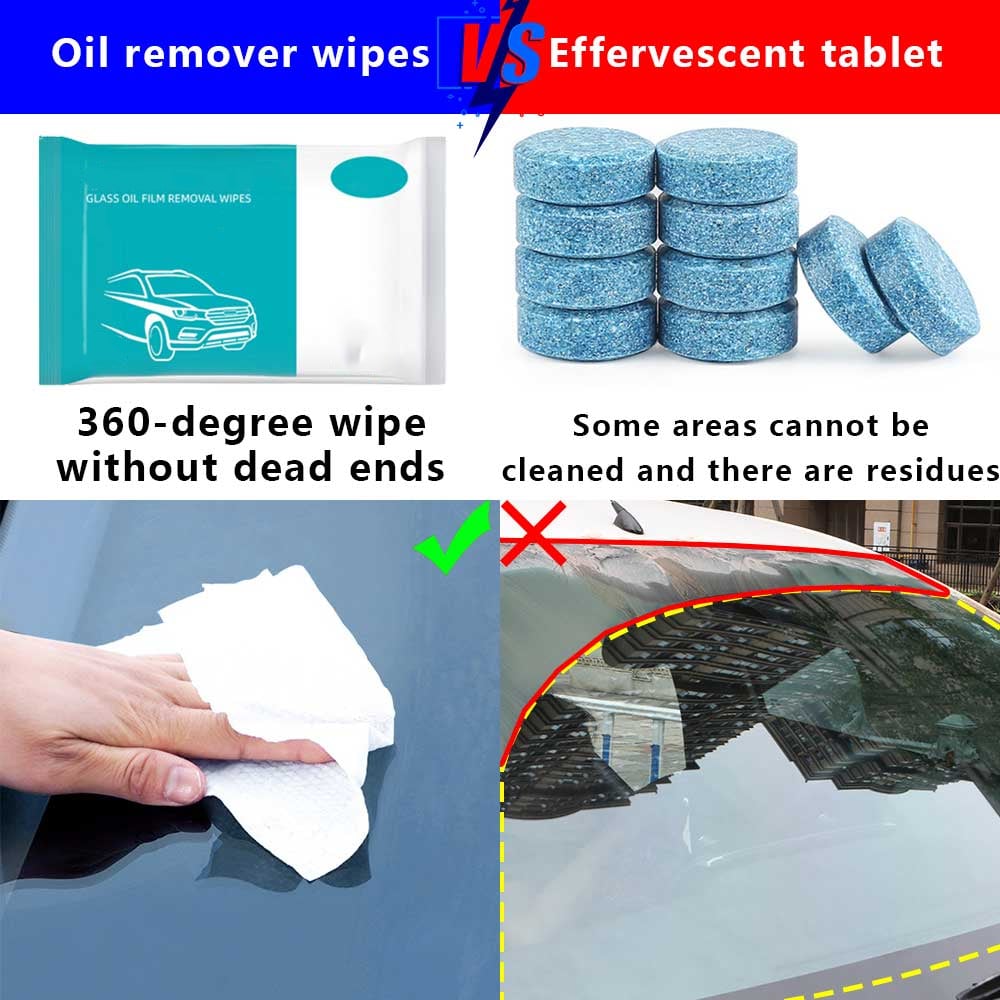 (CHRISTMAS SALE NOW-48% OFF) Car Glass Oil Film Removal Wipes(BUY 5 GET 3 FREE & FREE SHIPPING NOW)