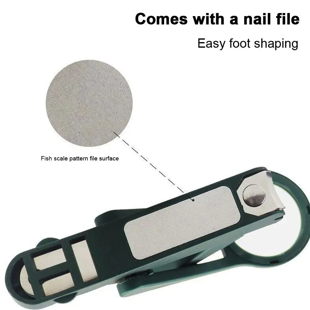 Stainless Steel Nail Clippers with Magnifying Glass And Storage Box