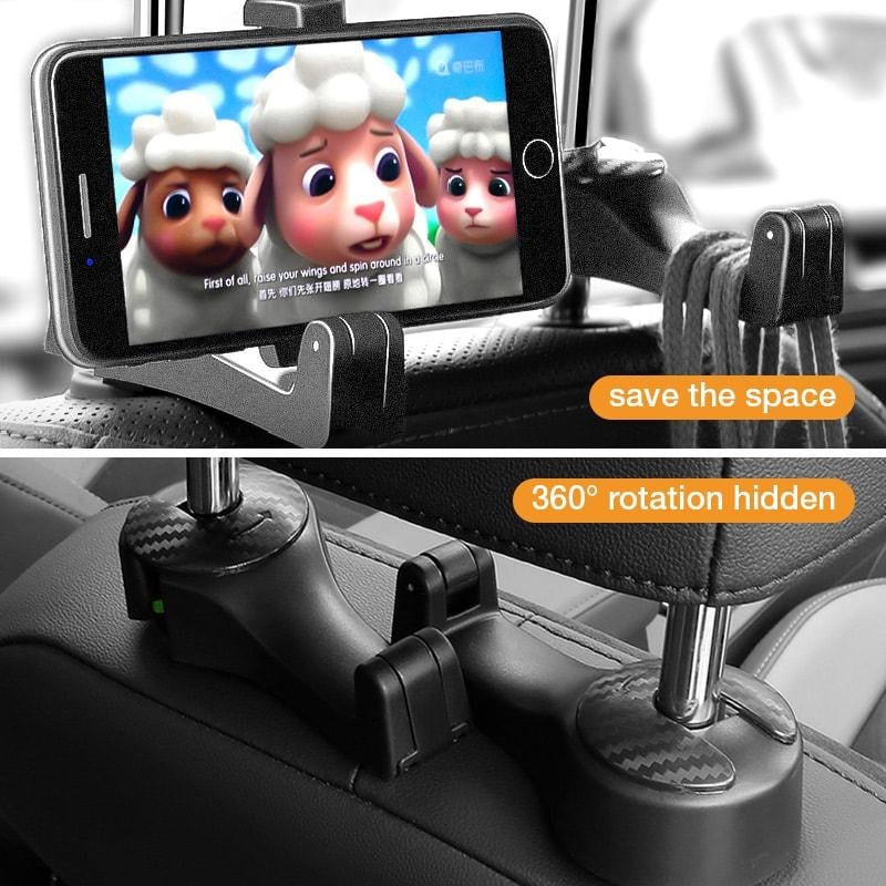 (NEW YEAR SALE-48% OFF) 2 in 1 Car Headrest Hidden Hook(BUY 2 GET 2 FREE NOW!)