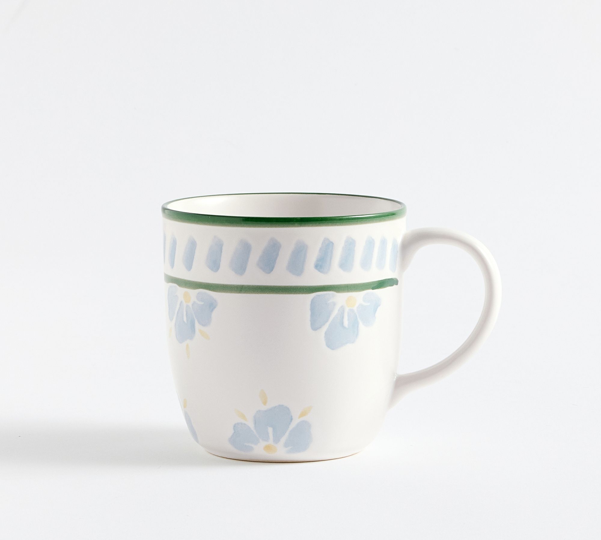 Chambray Tile Stoneware Mugs - Set of 4