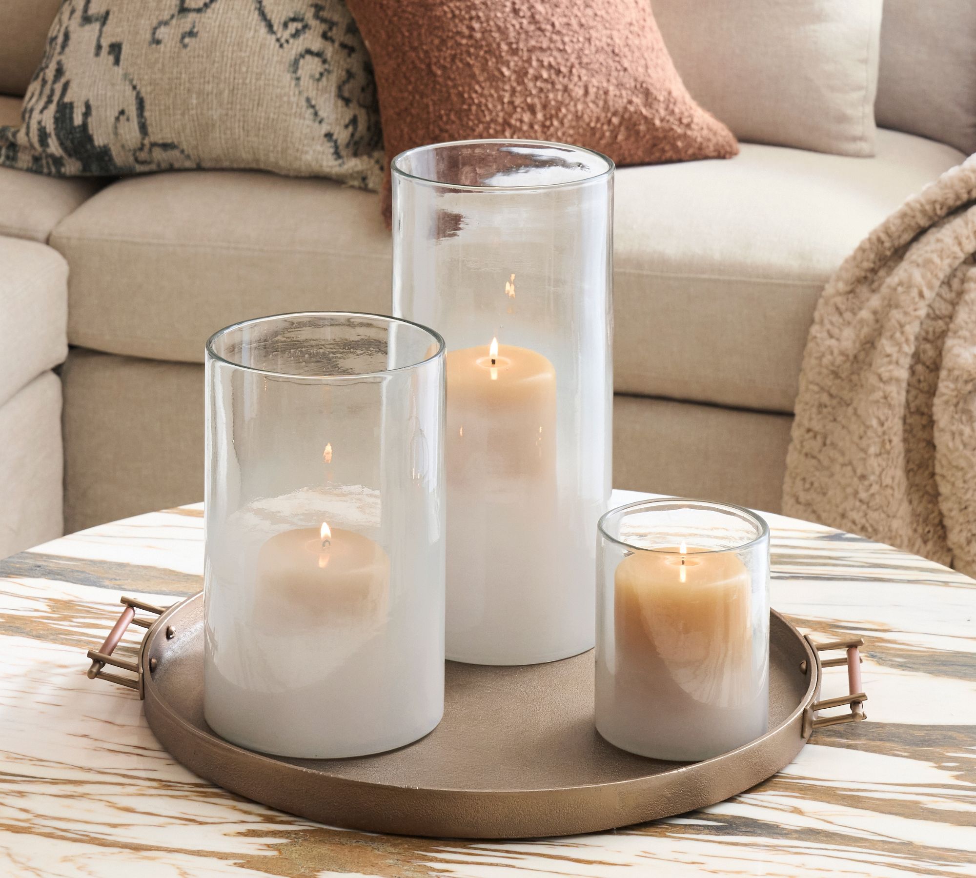 Montecito Glass Hurricane Candle Holder