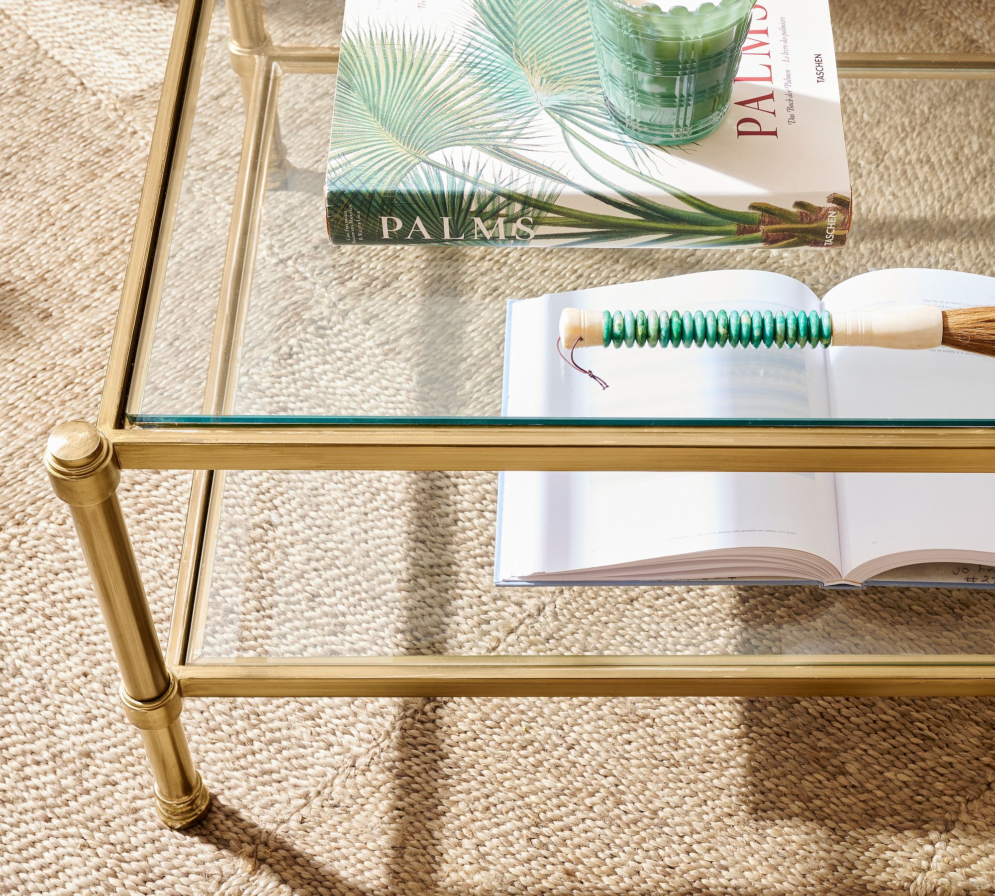 Everson Rectangular Glass Coffee Table (52