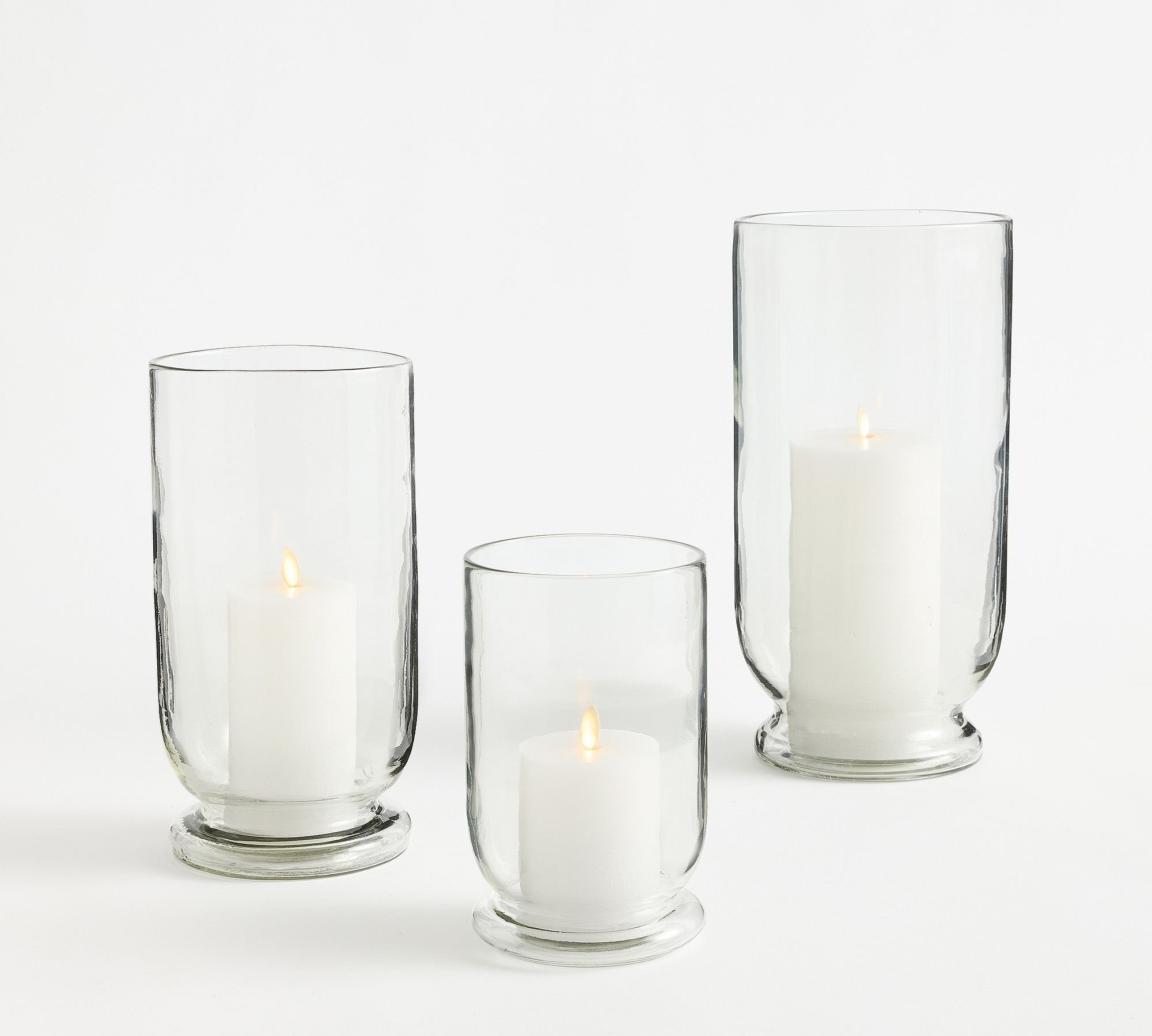 Recycled Glass Hurricane Candle Holder