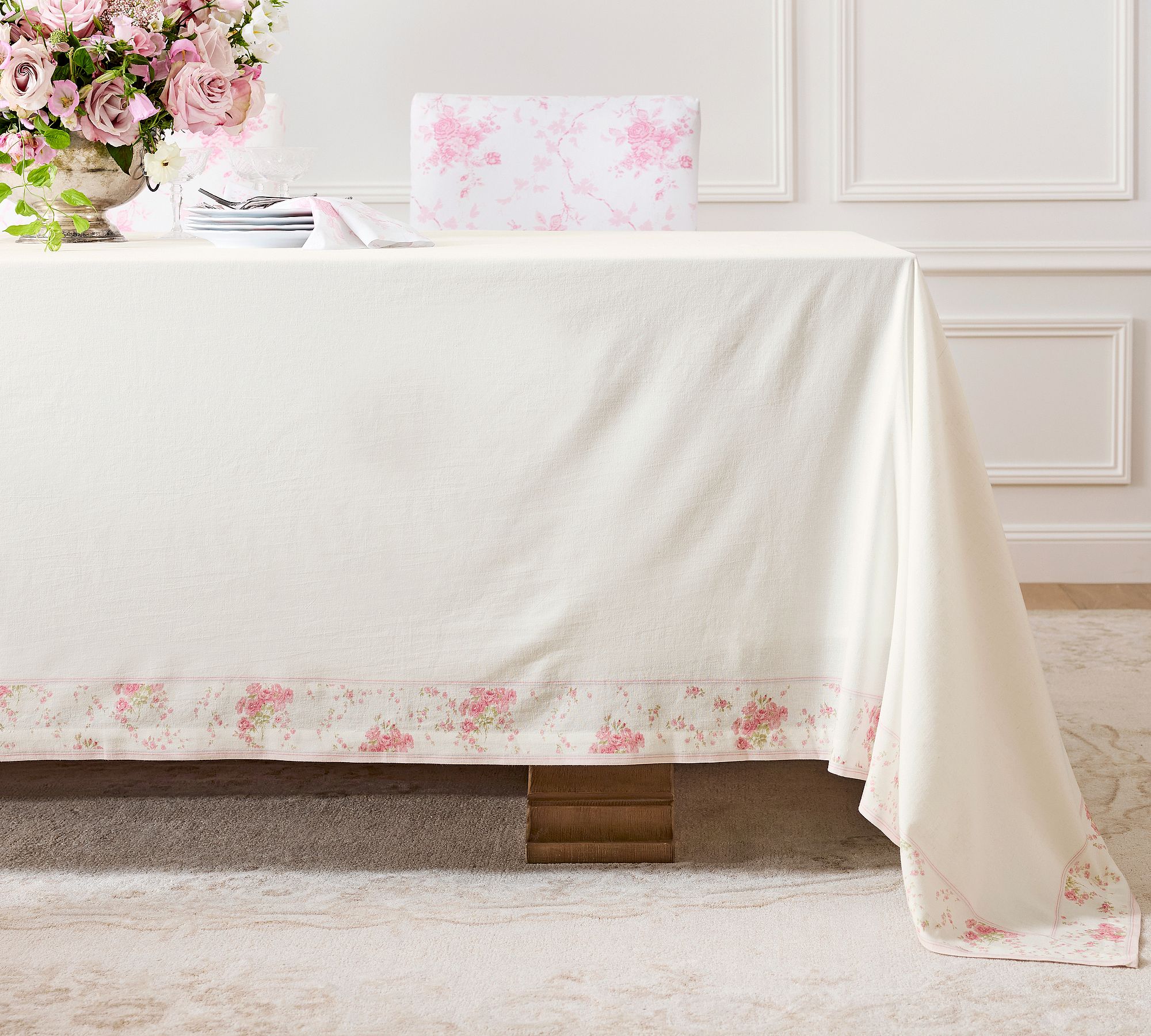 LoveShackFancy Floral Printed Tablecloth