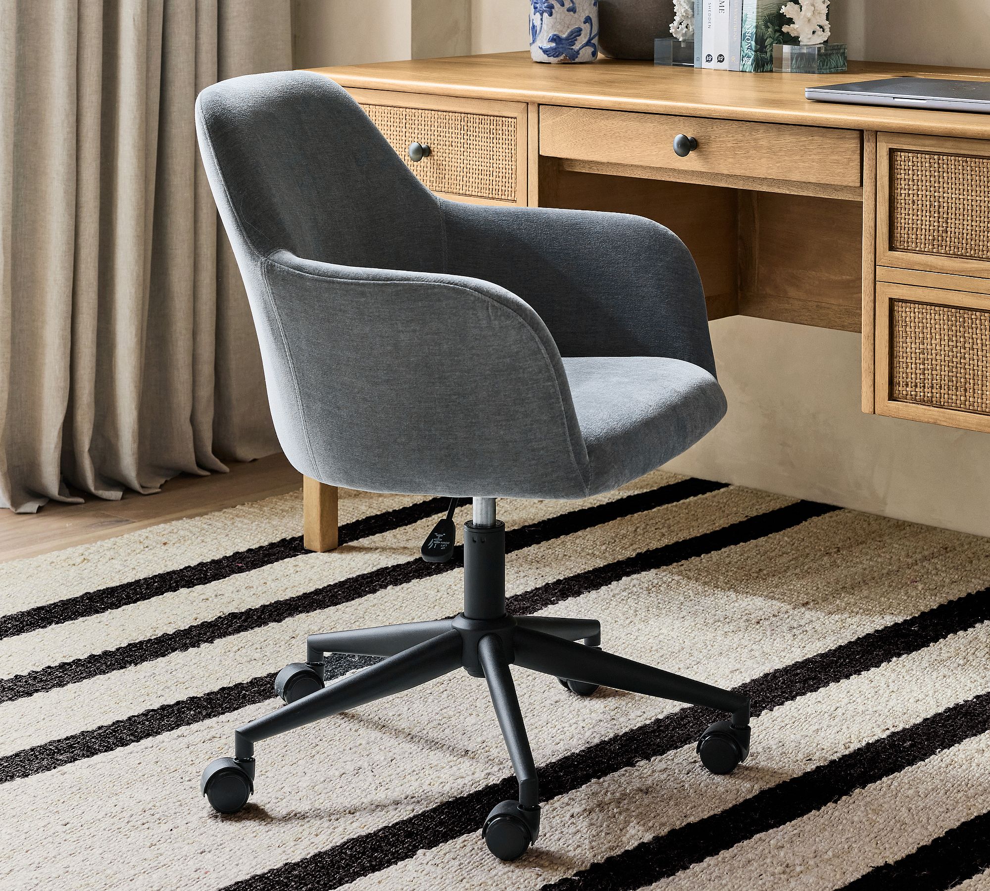 Carson Upholstered Swivel Desk Chair