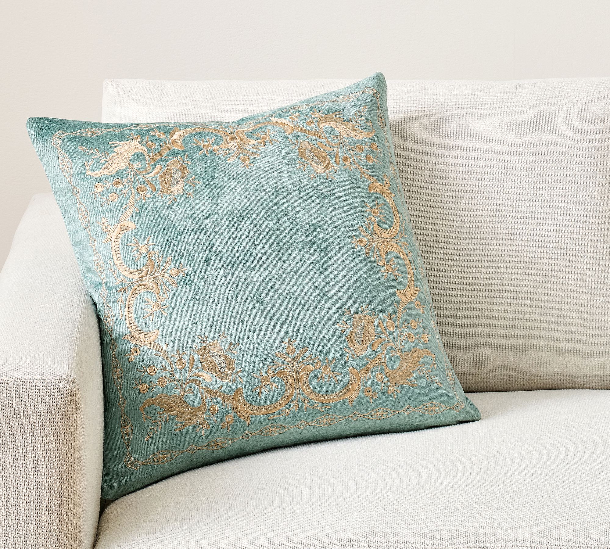 Elphaba Gold Embroidered Decorative Pillow