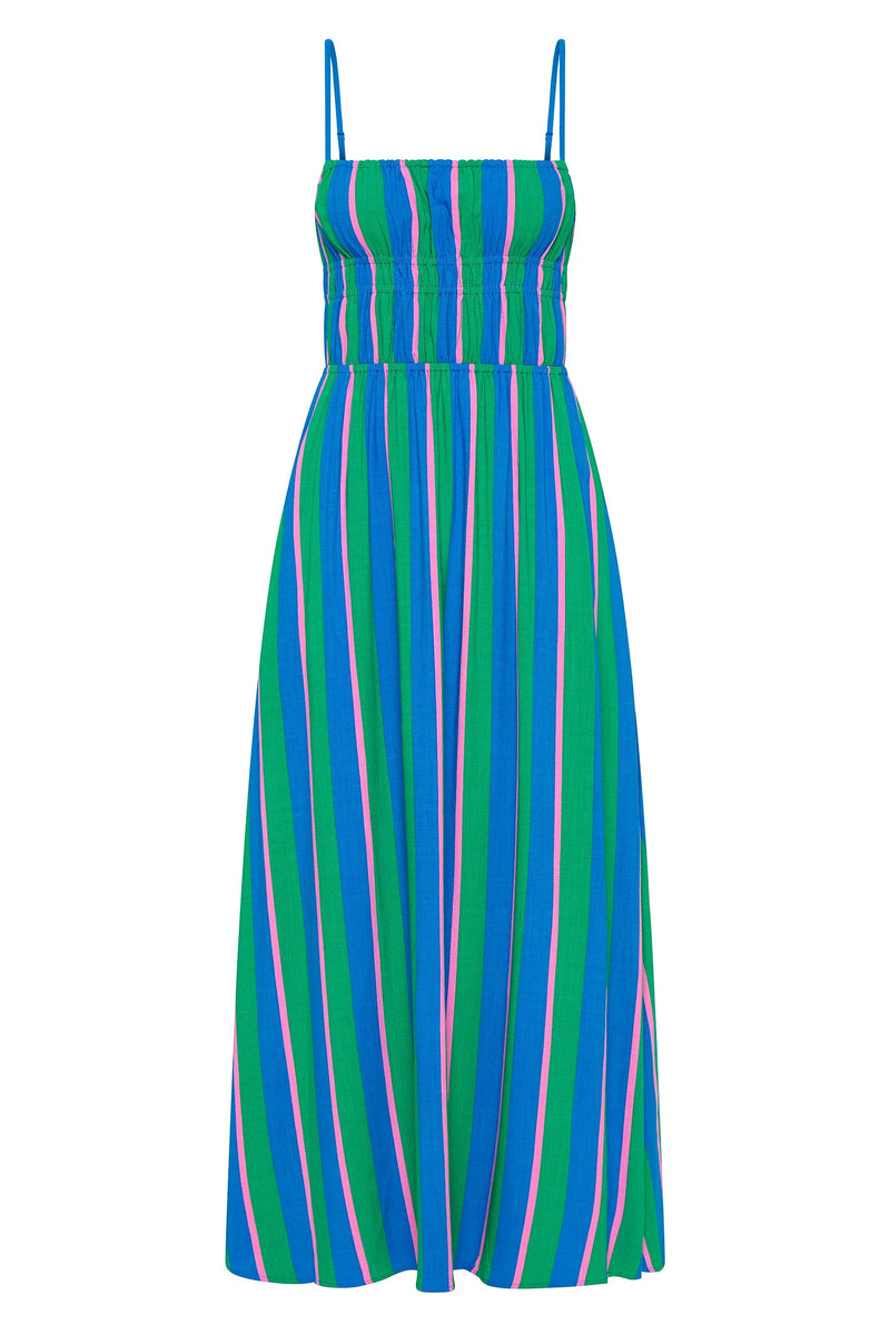 Striped Colorblock Slip Dress