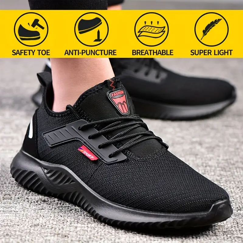 All-Season Men's Slip-On Safety Shoes