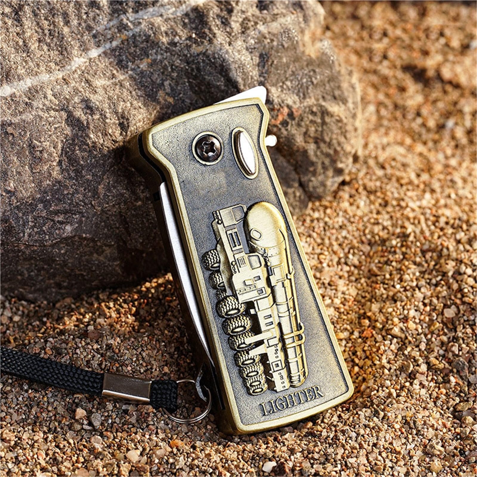 Multi-functional Windproof Lighter with Folding Knife and Bottle Opener