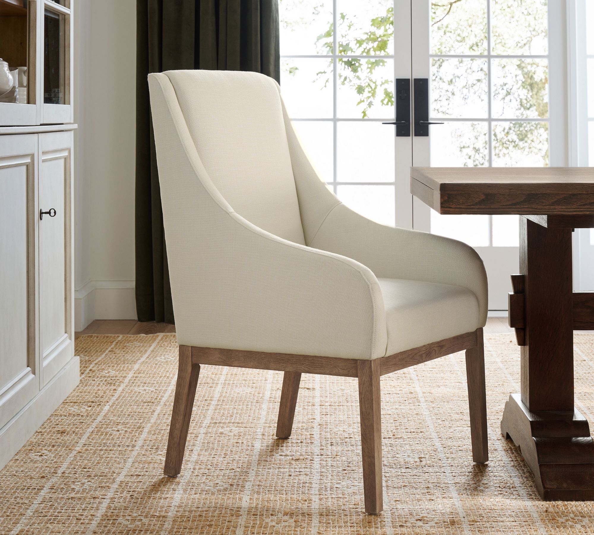 York Upholstered Dining Armchair