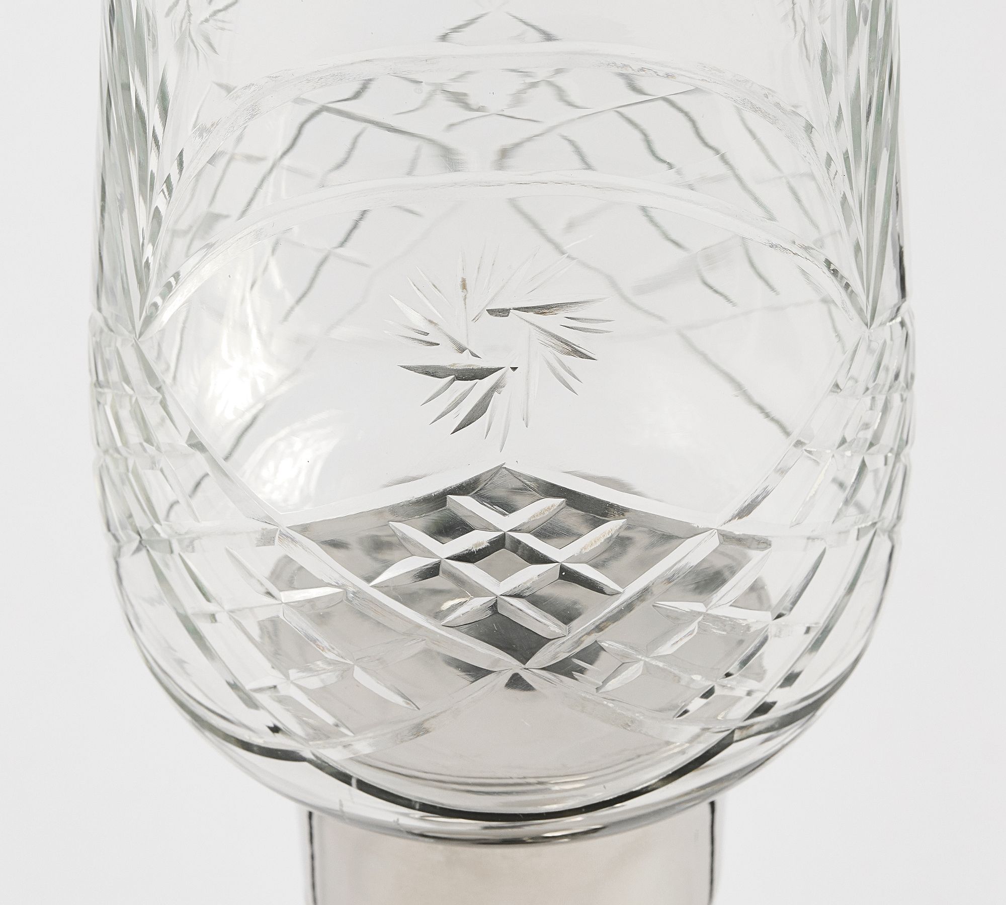 LoveShackFancy Etched Glass Candle Holder
