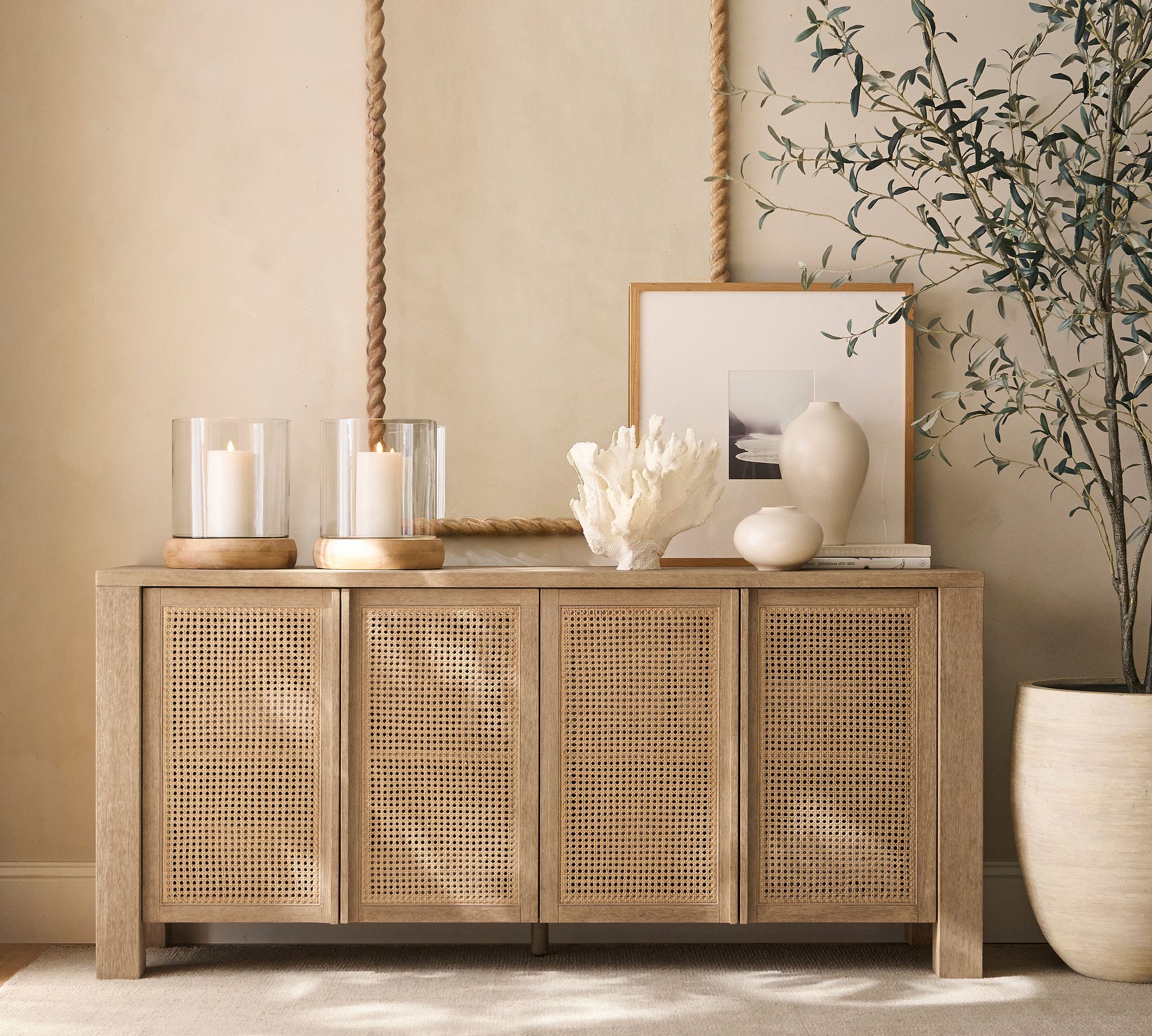 Laguna Mango Wood Hurricane Candle Holder