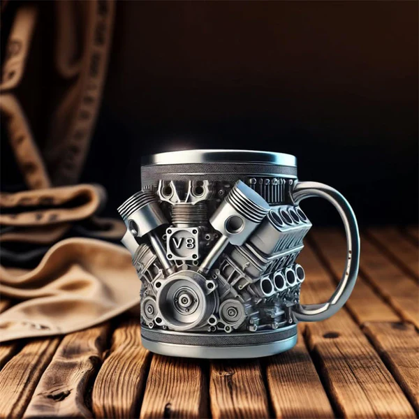🏆 #1 Bestseller 🏆V8/V6 Engine Stainless Steel Cup