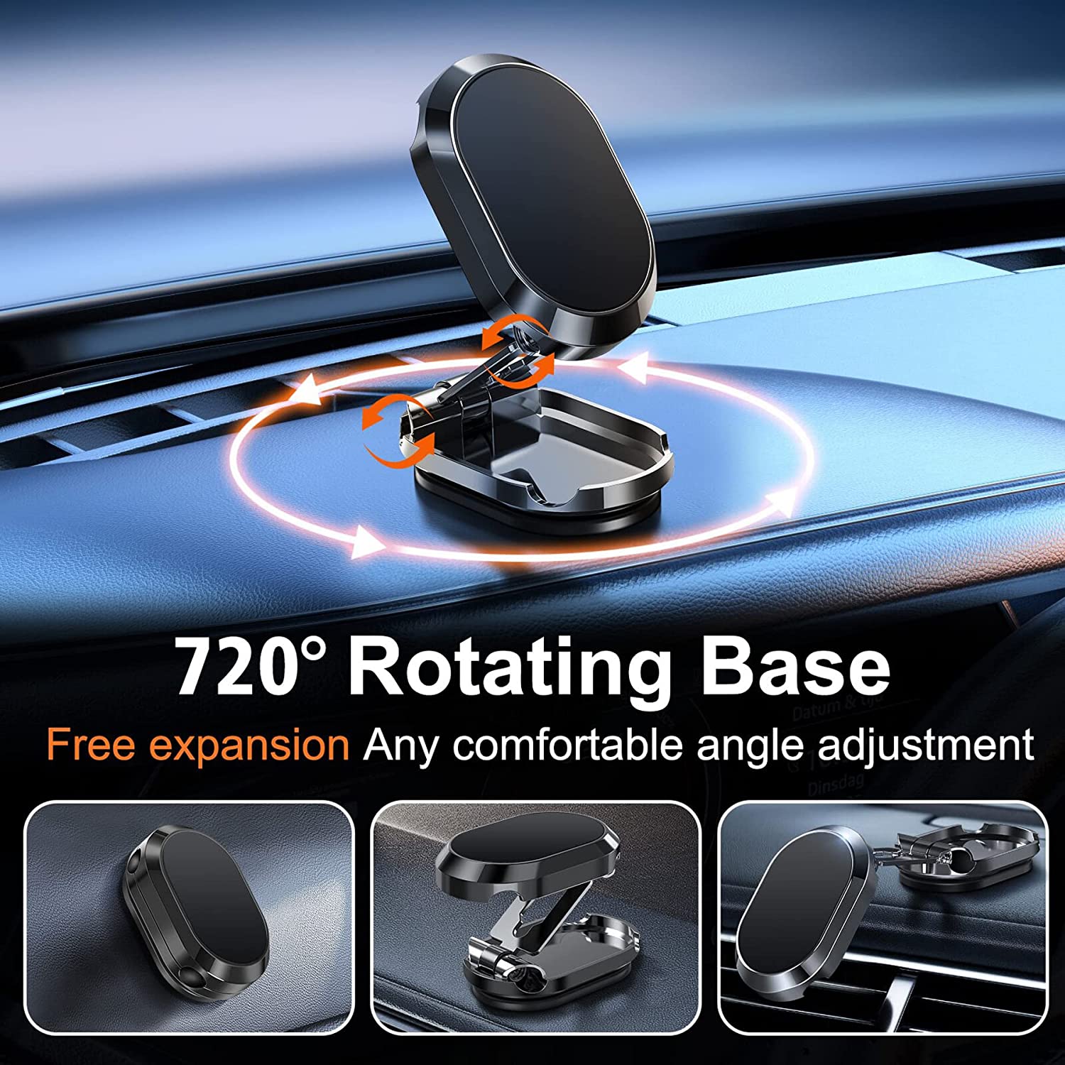 Hot Sale 2023 New Alloy Folding Magnetic Car Phone Holder