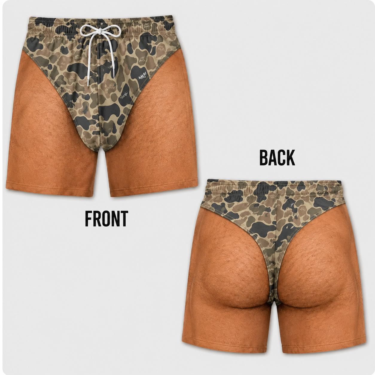 Men's Fun Fuzzy Camouflage Shorts