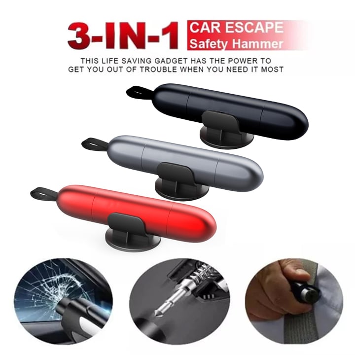 BIG SALE - 48% OFF2022 Upgraded 3 in 1 car window breaker(BUY 4 GET EXTRA 15% OFF)