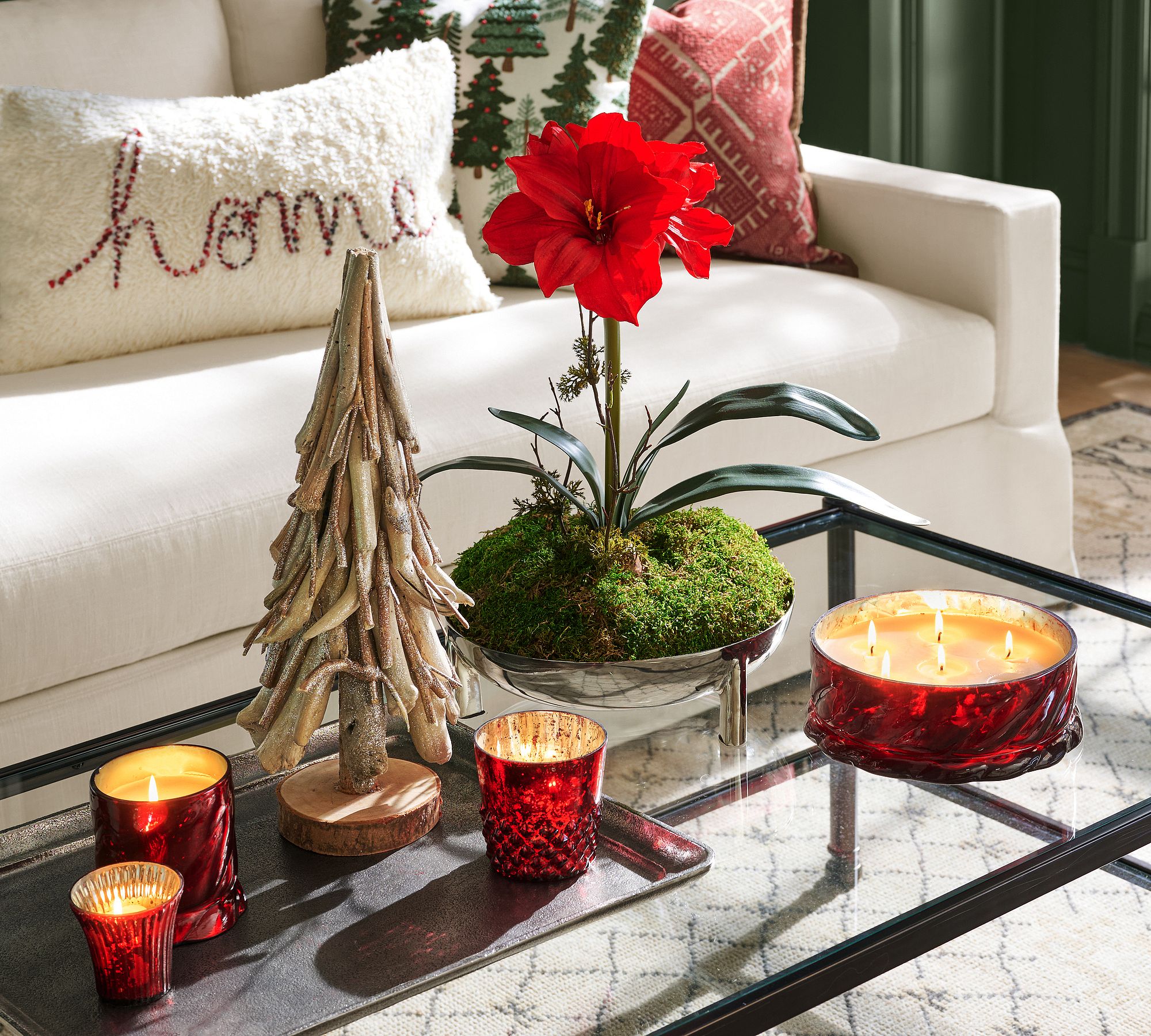 Twisted Glass Candle - Fireside Cinnamon