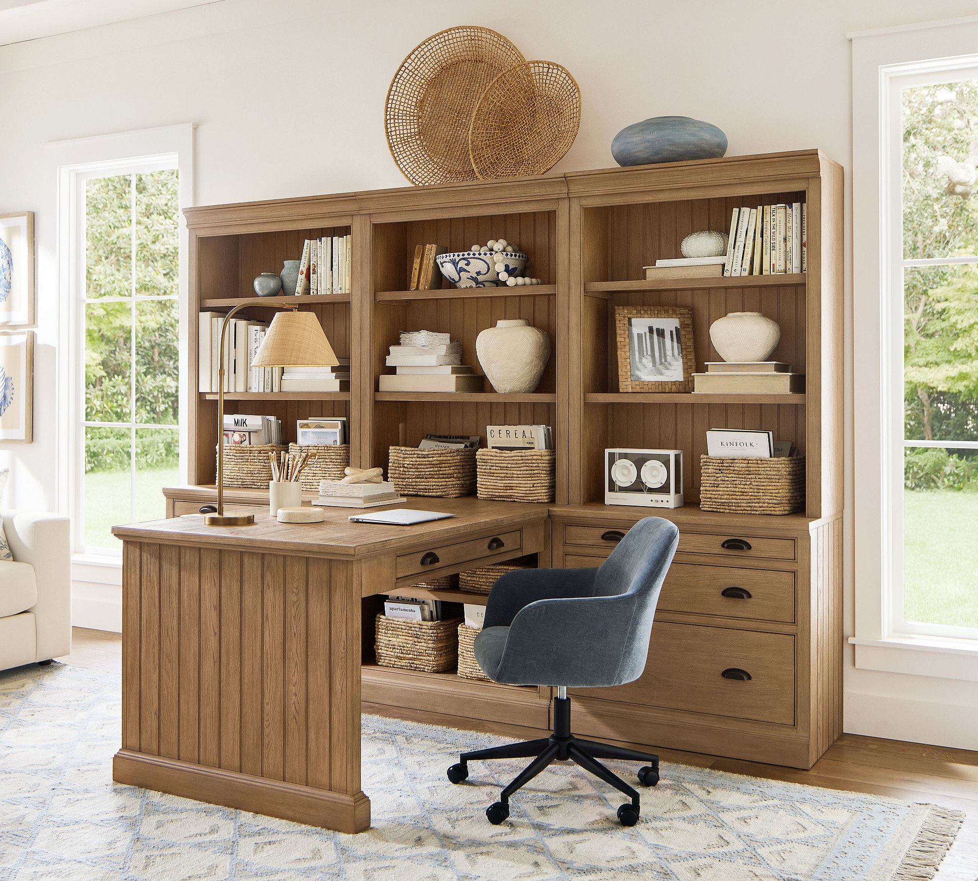 Carson Upholstered Swivel Desk Chair