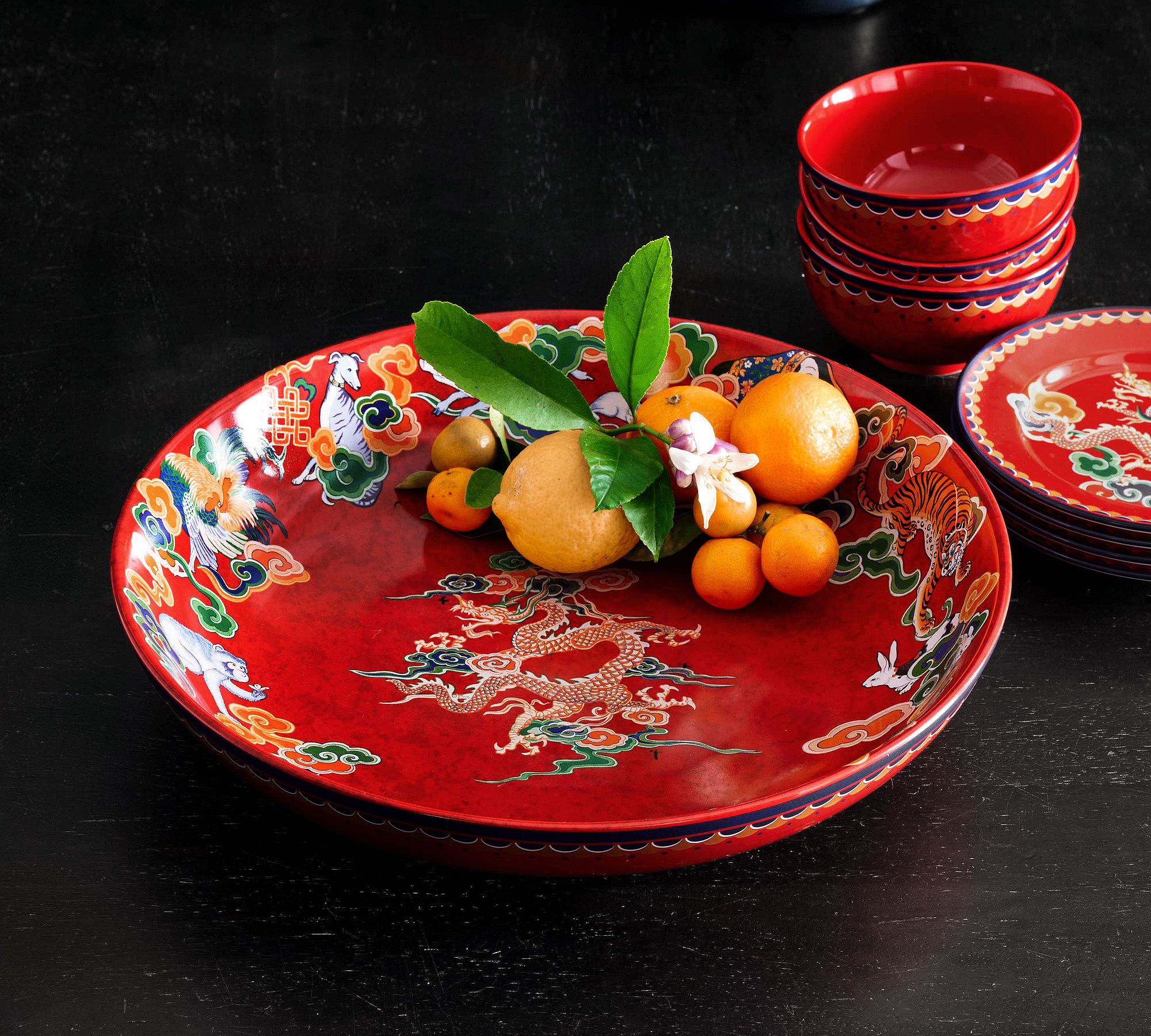 Lunar New Year Stoneware Serving Bowl