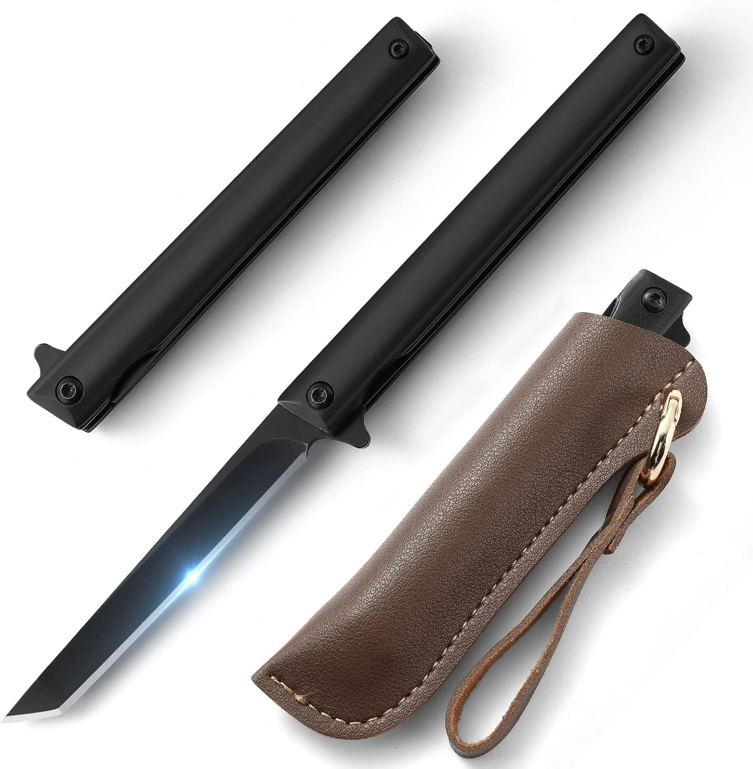 EDC Folding Pocket Flipper Knife with Liner Lock Pocket Clip