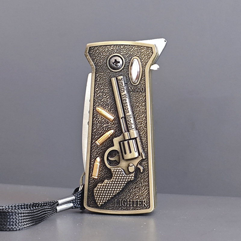 Multi-functional Windproof Lighter with Folding Knife and Bottle Opener