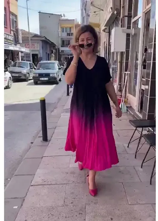 Summer loose printed casual long dress