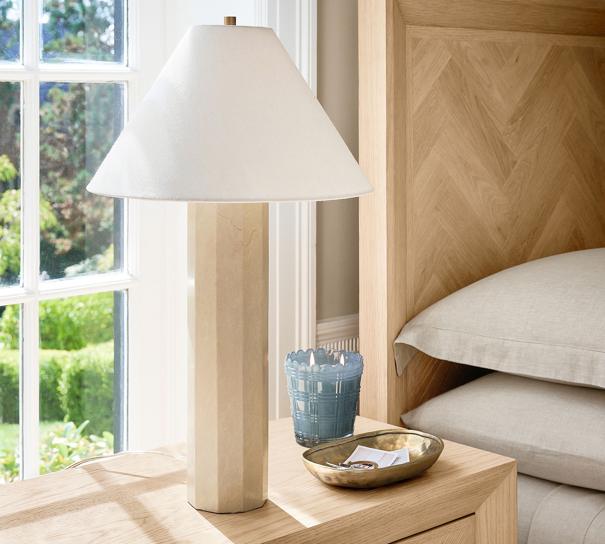 Scallop Glass Candle - Citrus Herb