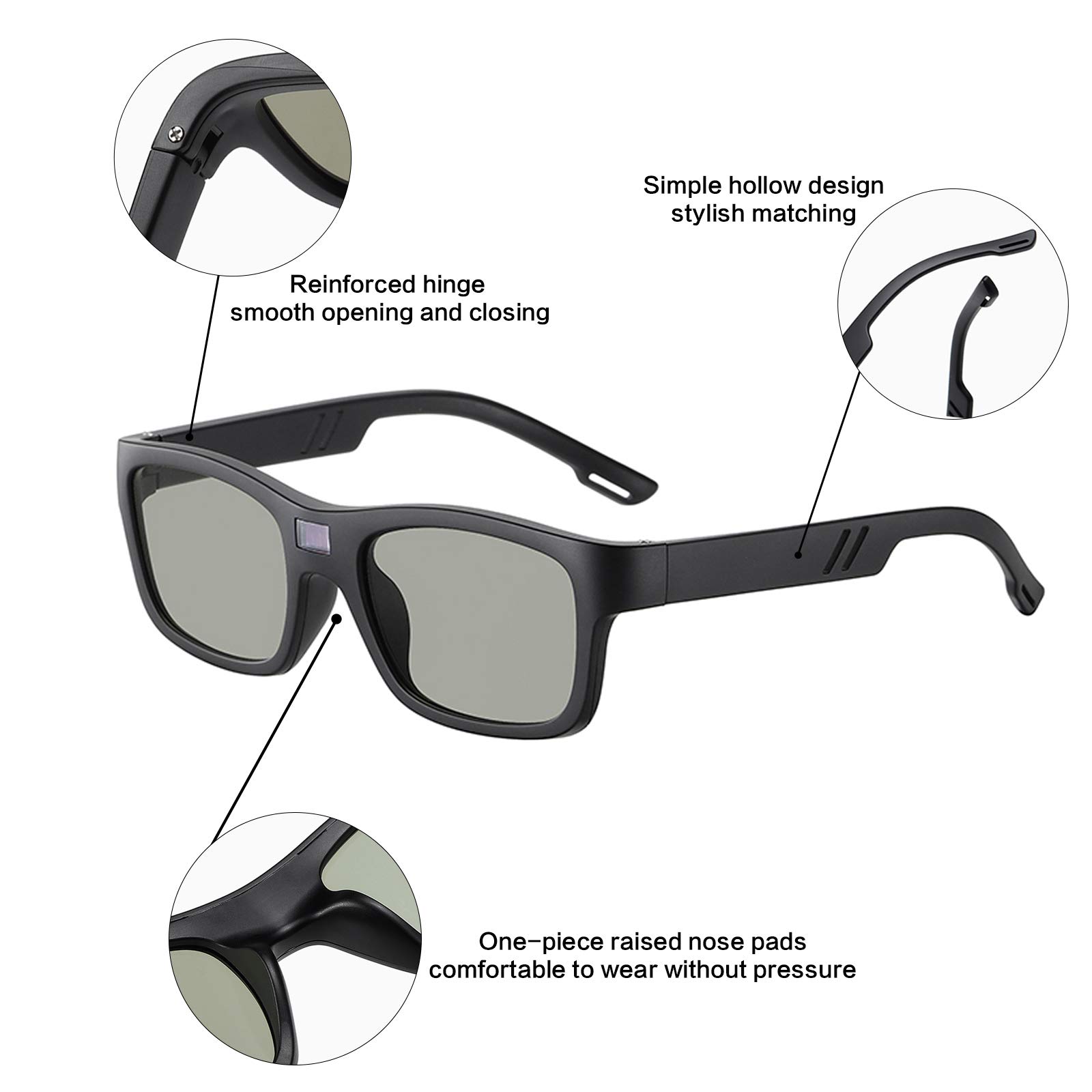 0.1 Seconds Smart Photochromic Polarized Men's Sunglasses