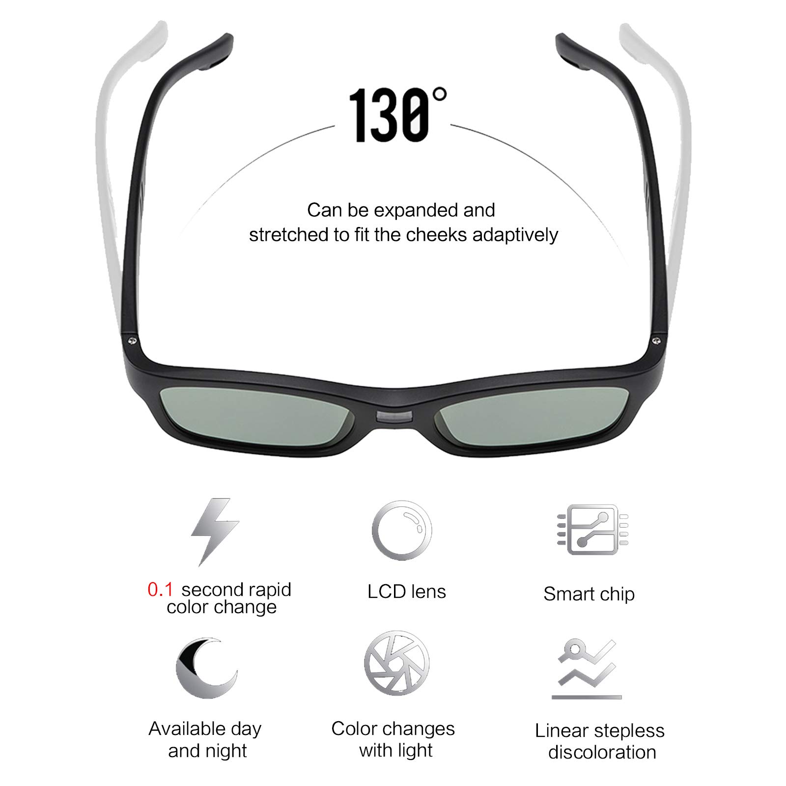 0.1 Seconds Smart Photochromic Polarized Men's Sunglasses
