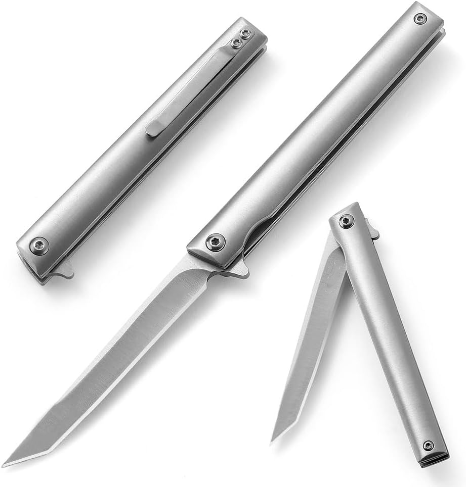 EDC Folding Pocket Flipper Knife with Liner Lock Pocket Clip