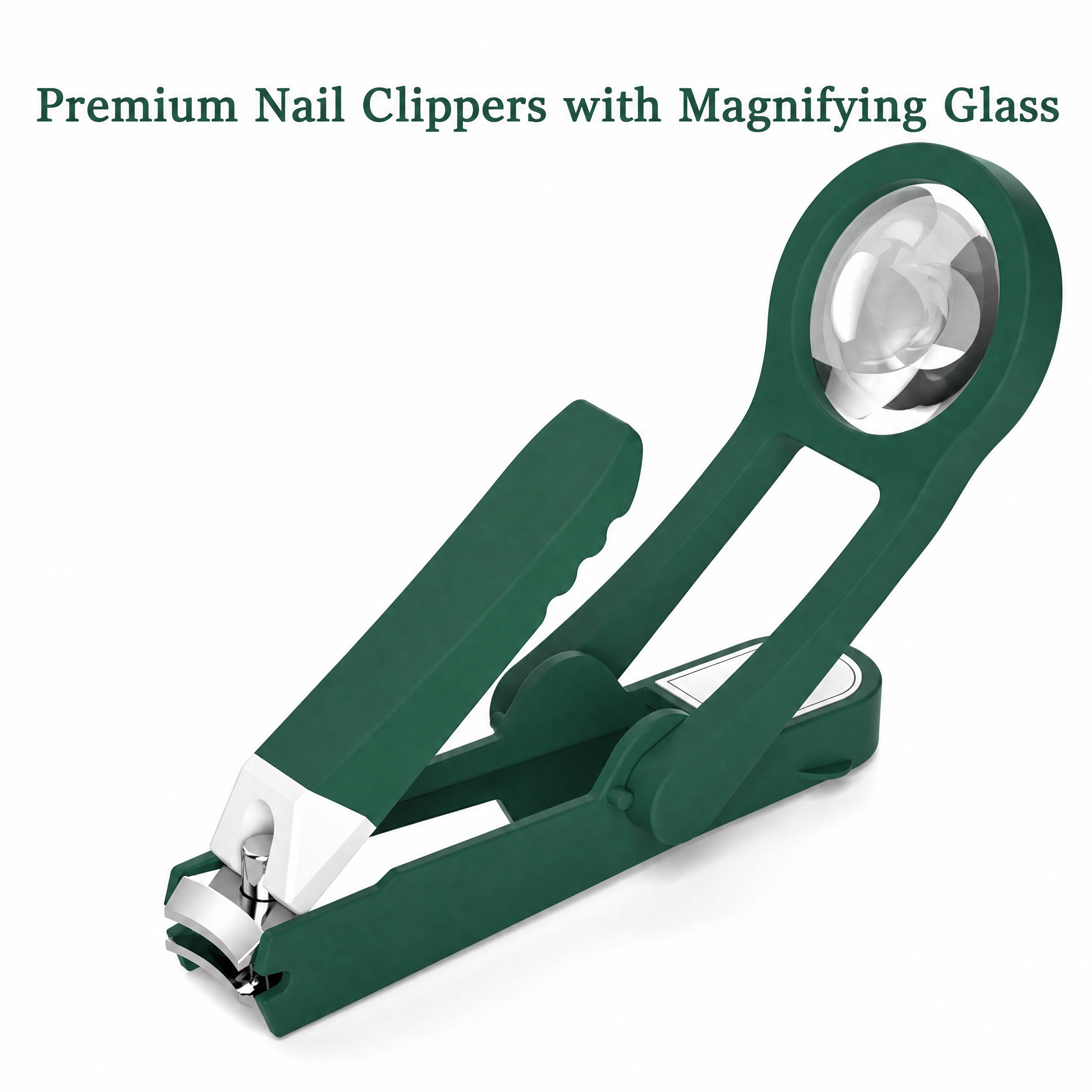 Stainless Steel Nail Clippers with Magnifying Glass And Storage Box