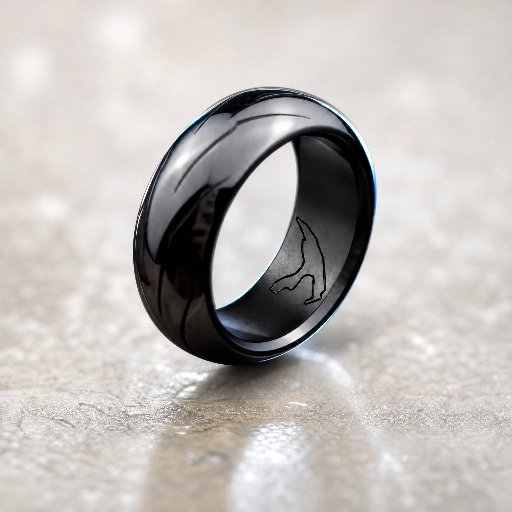 Polished Metal Motorcycle Tire Track Ring
