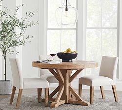 Benchwright Round Pedestal Extendable Dining Table (48